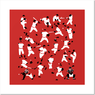 Baseball Characters Red Posters and Art